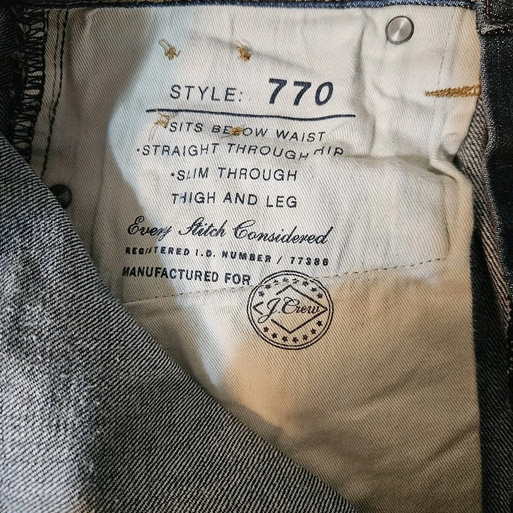 J.Crew 770 Jeans Mens‎ 30x31  Slim straight Leg Dark Indigo Blue Denim
